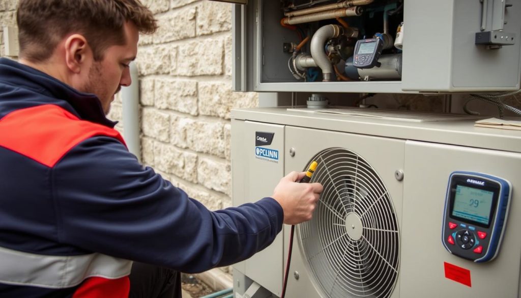 Entretien d'une pompe à chaleur par un technicien professionnel en France Entretien d'une pompe à chaleur par un technicien professionnel en France